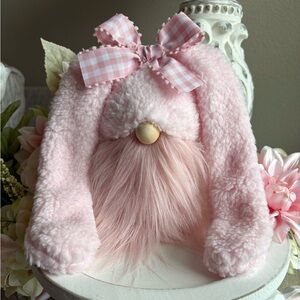 🌸Pink Easter Bunny Gnome, Easter Decoration, Easter Tier Tray Decor